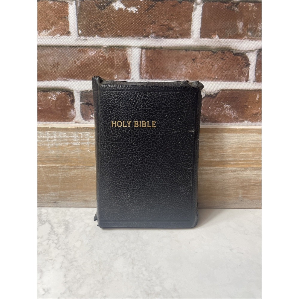 Vintage Holy Bible KJV Zipper Black